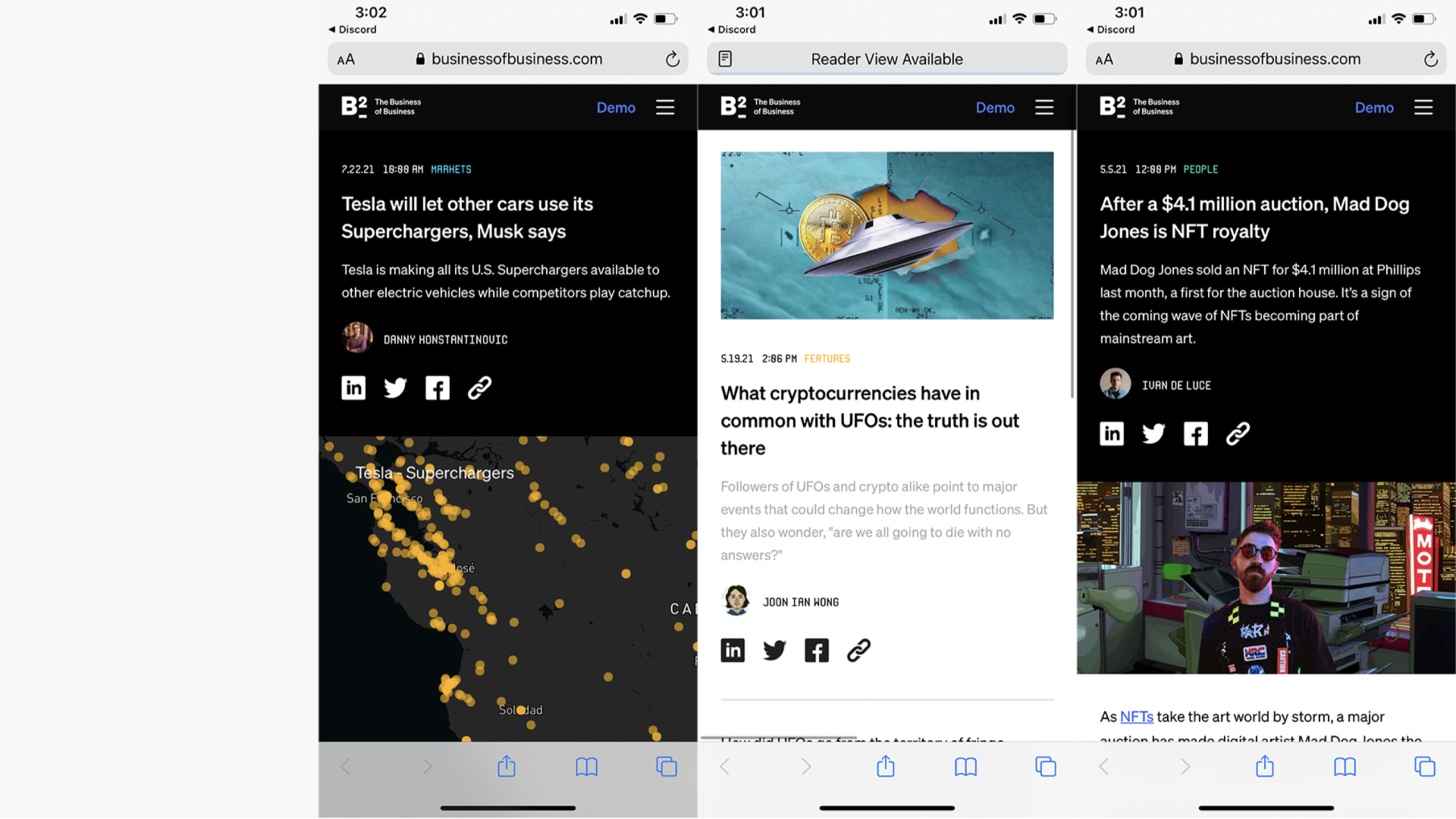 Different headers mobile